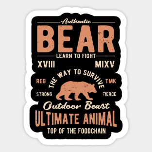 Authentic Bear Sticker